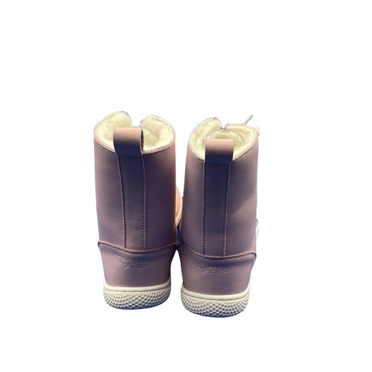 Tipsietoes Barefoot Genuine Leather Winter Middle-High Boots Real Natural Fur Linning Warm Men Women Warmer Light Weight