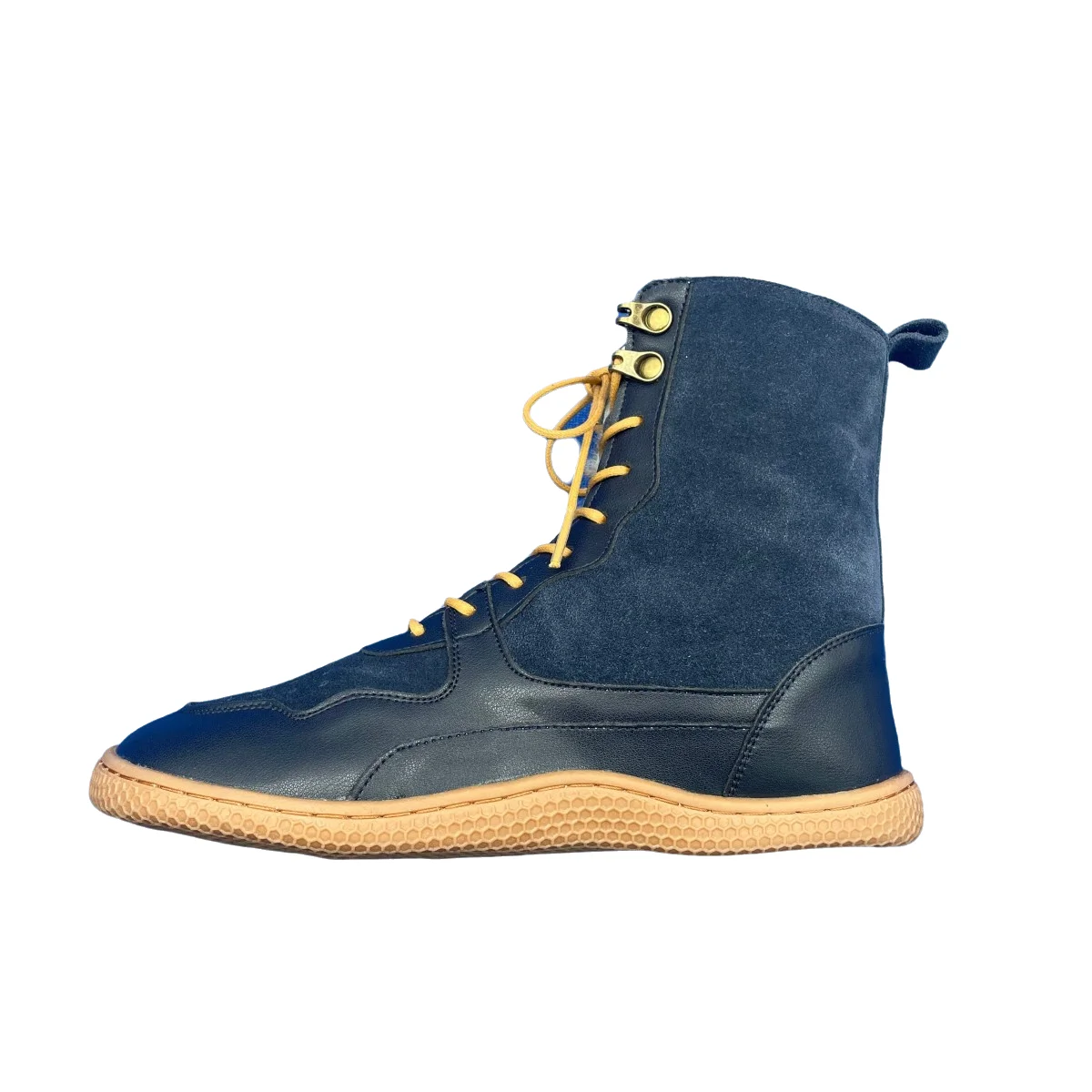 Tipsietoes Barefoot Genuine Leather Winter Middle-High Boots Real Natural Fur Linning Warm Men Women Warmer Light Weight