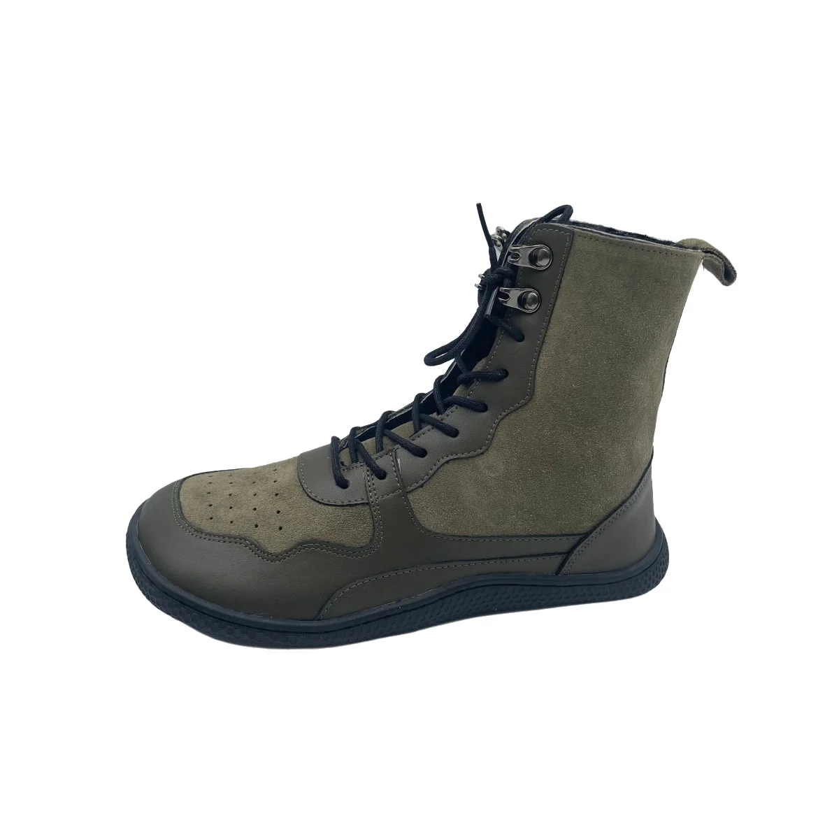 Tipsietoes Barefoot Genuine Leather Winter Middle-High Boots Real Natural Fur Linning Warm Men Women Warmer Light Weight