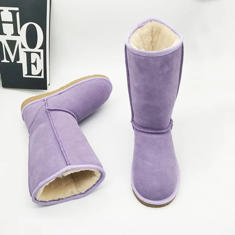 High Boots 2023 New Arrival Winter Mujer Botas Genuine Leather Woman Snow Boots Thick Plush Boots Women's Shoes Warm Shoes