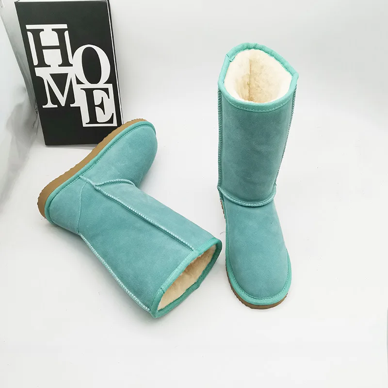 High Boots 2023 New Arrival Winter Mujer Botas Genuine Leather Woman Snow Boots Thick Plush Boots Women's Shoes Warm Shoes