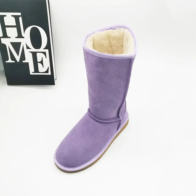 High Boots 2023 New Arrival Winter Mujer Botas Genuine Leather Woman Snow Boots Thick Plush Boots Women's Shoes Warm Shoes