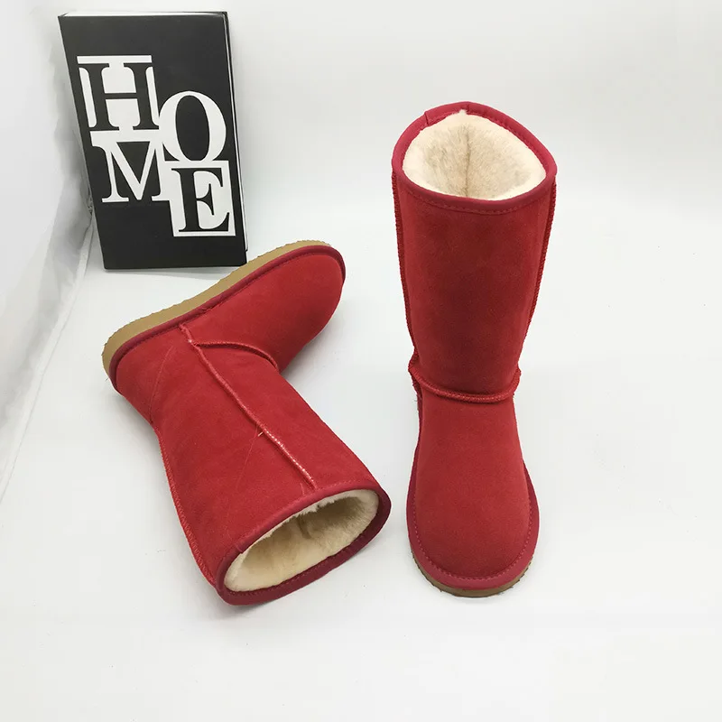 High Boots 2023 New Arrival Winter Mujer Botas Genuine Leather Woman Snow Boots Thick Plush Boots Women's Shoes Warm Shoes