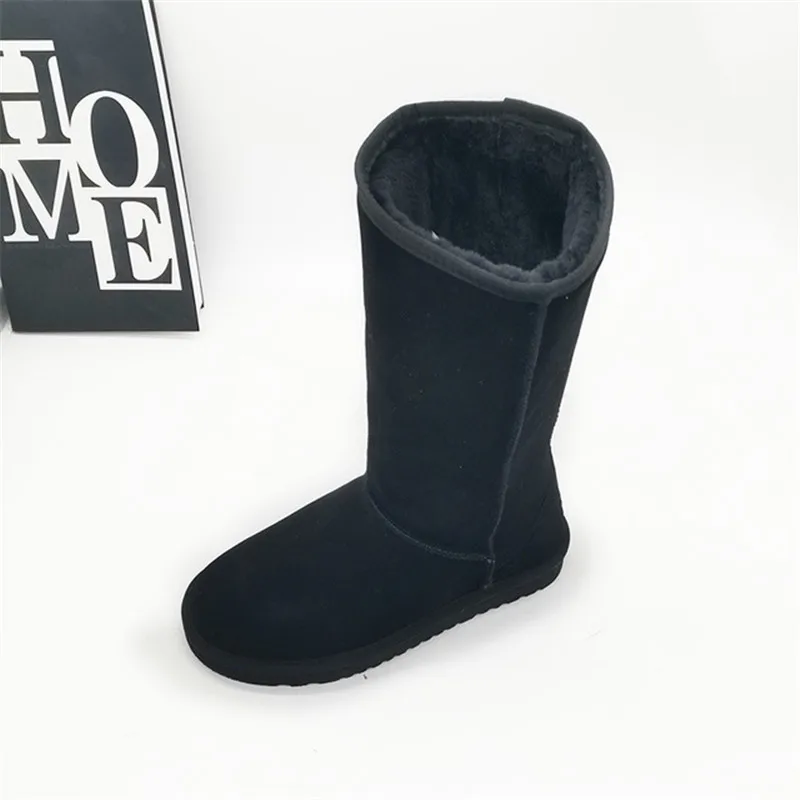 High Boots 2023 New Arrival Winter Mujer Botas Genuine Leather Woman Snow Boots Thick Plush Boots Women's Shoes Warm Shoes