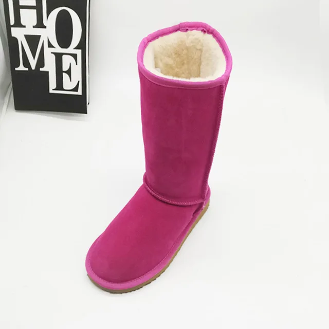 High Boots 2023 New Arrival Winter Mujer Botas Genuine Leather Woman Snow Boots Thick Plush Boots Women's Shoes Warm Shoes