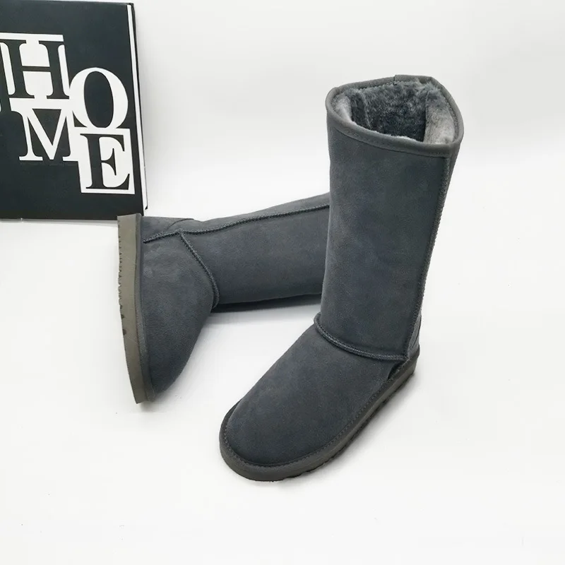 High Boots 2023 New Arrival Winter Mujer Botas Genuine Leather Woman Snow Boots Thick Plush Boots Women's Shoes Warm Shoes