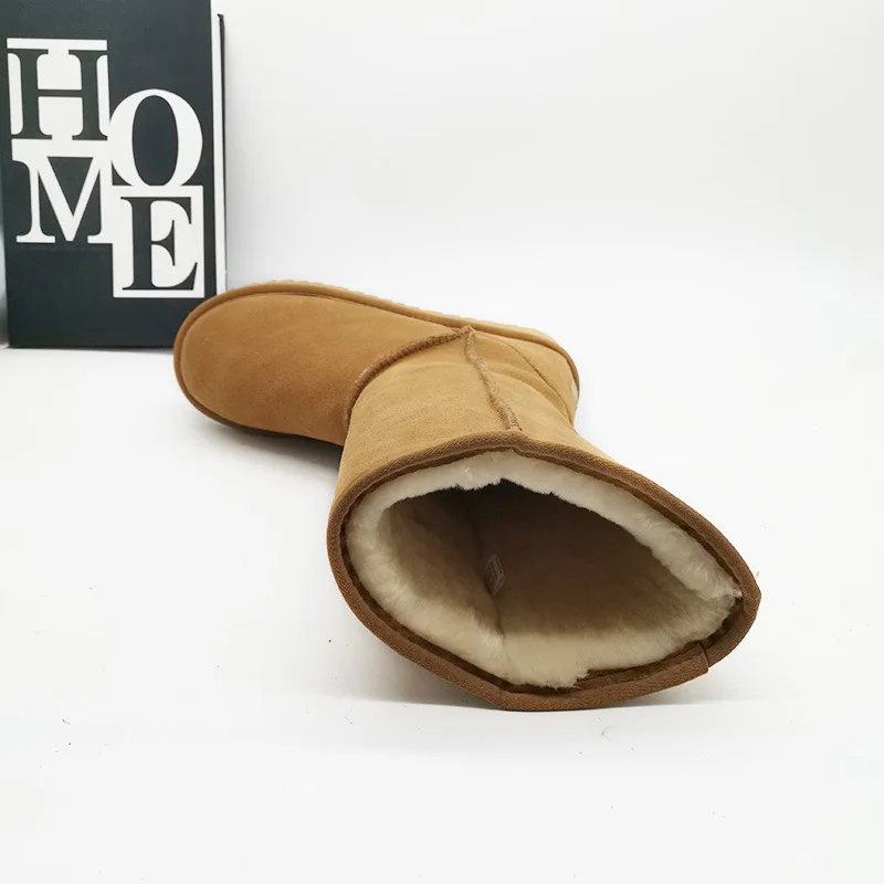 High Boots 2023 New Arrival Winter Mujer Botas Genuine Leather Woman Snow Boots Thick Plush Boots Women's Shoes Warm Shoes