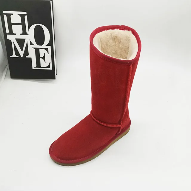 High Boots 2023 New Arrival Winter Mujer Botas Genuine Leather Woman Snow Boots Thick Plush Boots Women's Shoes Warm Shoes