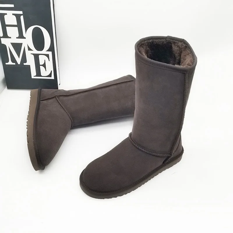 High Boots 2023 New Arrival Winter Mujer Botas Genuine Leather Woman Snow Boots Thick Plush Boots Women's Shoes Warm Shoes