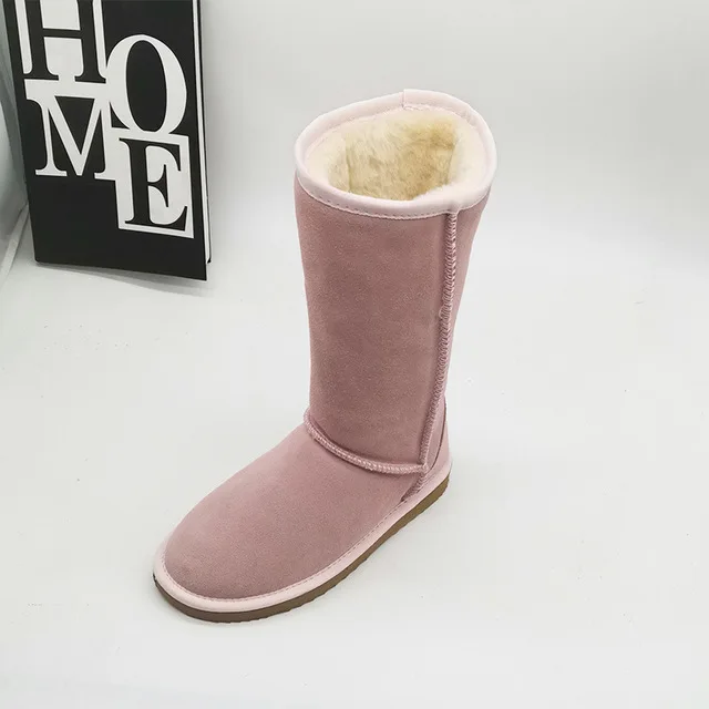 High Boots 2023 New Arrival Winter Mujer Botas Genuine Leather Woman Snow Boots Thick Plush Boots Women's Shoes Warm Shoes