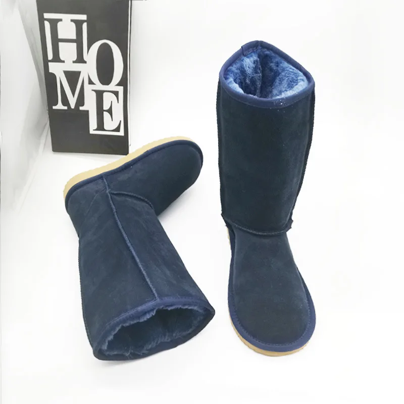 High Boots 2023 New Arrival Winter Mujer Botas Genuine Leather Woman Snow Boots Thick Plush Boots Women's Shoes Warm Shoes