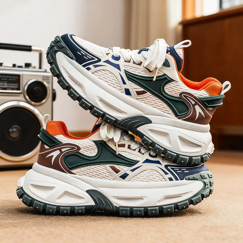 Chunky Sneakers Summer New Heighten Breathable Lightweight Casual Men's Outdoor Running Shoes Fashion Student Speed Sports Shoes