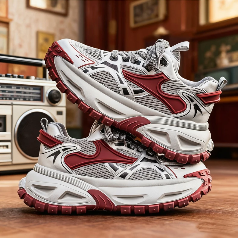 Chunky Sneakers Summer New Heighten Breathable Lightweight Casual Men's Outdoor Running Shoes Fashion Student Speed Sports Shoes