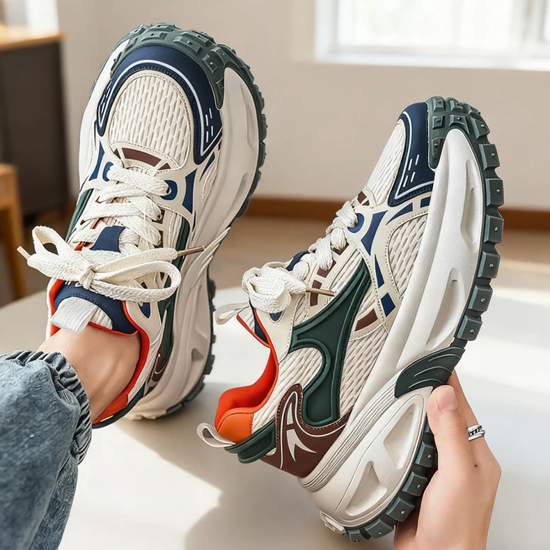 Chunky Sneakers Summer New Heighten Breathable Lightweight Casual Men's Outdoor Running Shoes Fashion Student Speed Sports Shoes