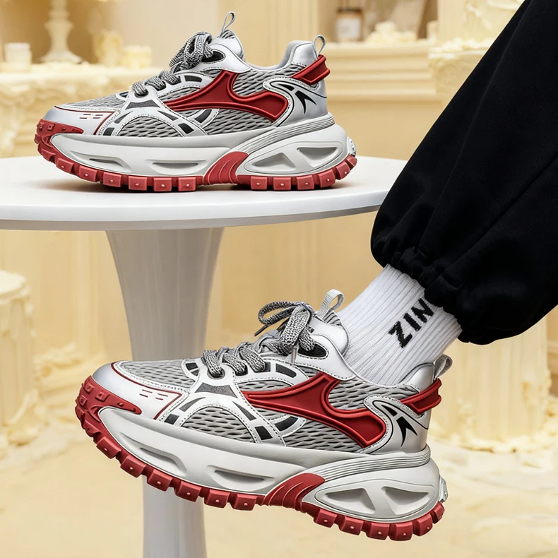 Chunky Sneakers Summer New Heighten Breathable Lightweight Casual Men's Outdoor Running Shoes Fashion Student Speed Sports Shoes