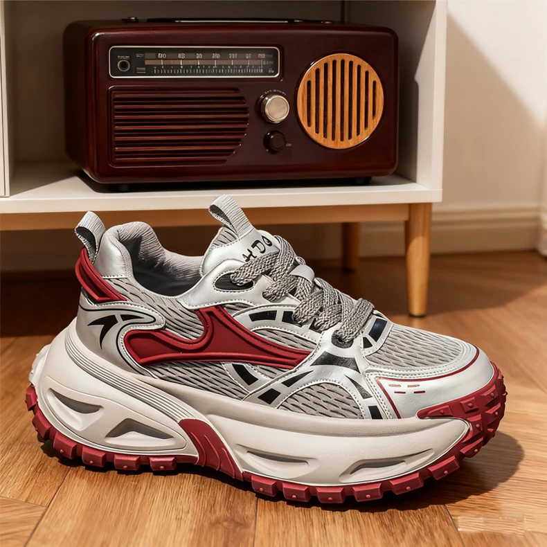 Chunky Sneakers Summer New Heighten Breathable Lightweight Casual Men's Outdoor Running Shoes Fashion Student Speed Sports Shoes