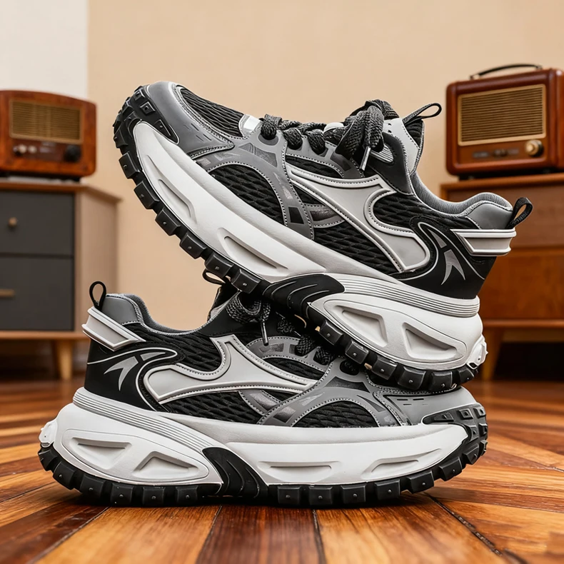 Chunky Sneakers Summer New Heighten Breathable Lightweight Casual Men's Outdoor Running Shoes Fashion Student Speed Sports Shoes