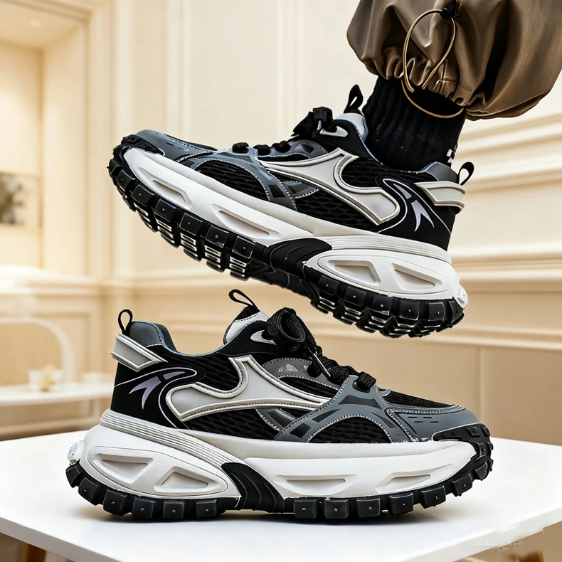 Chunky Sneakers Summer New Heighten Breathable Lightweight Casual Men's Outdoor Running Shoes Fashion Student Speed Sports Shoes