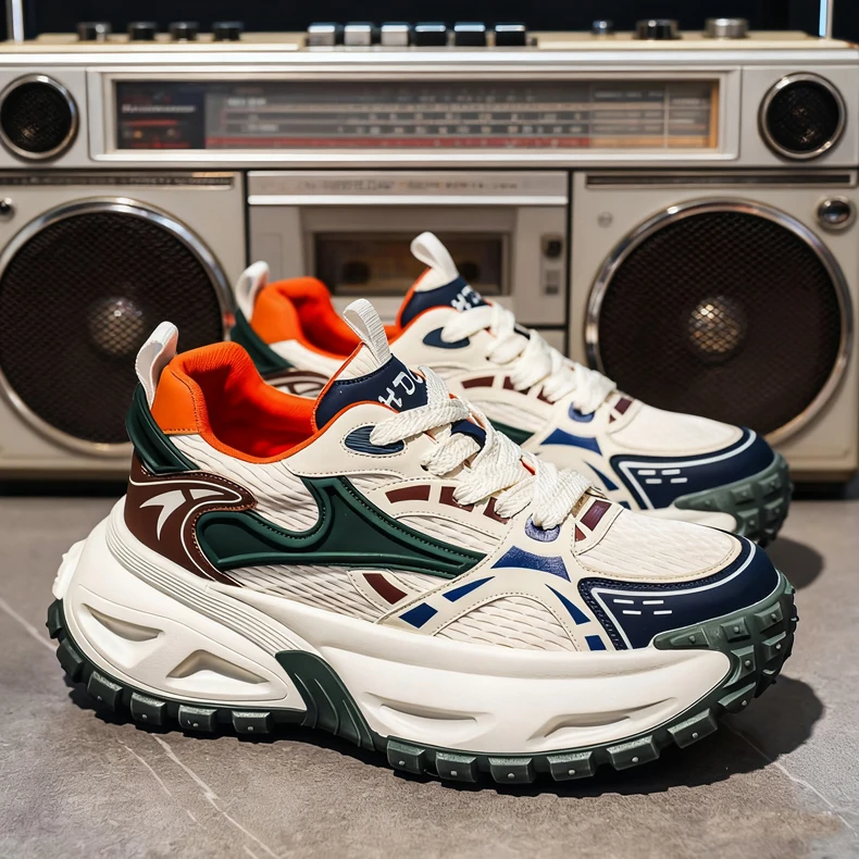 Chunky Sneakers Summer New Heighten Breathable Lightweight Casual Men's Outdoor Running Shoes Fashion Student Speed Sports Shoes