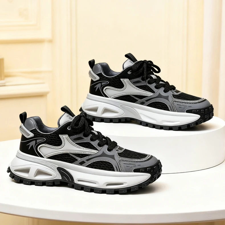 Chunky Sneakers Summer New Heighten Breathable Lightweight Casual Men's Outdoor Running Shoes Fashion Student Speed Sports Shoes