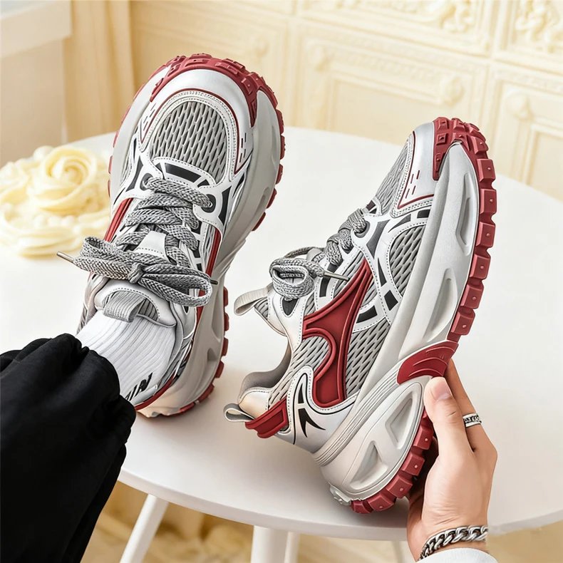 Chunky Sneakers Summer New Heighten Breathable Lightweight Casual Men's Outdoor Running Shoes Fashion Student Speed Sports Shoes