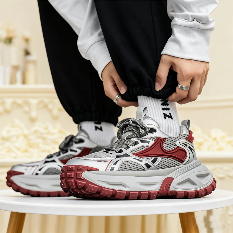 Chunky Sneakers Summer New Heighten Breathable Lightweight Casual Men's Outdoor Running Shoes Fashion Student Speed Sports Shoes