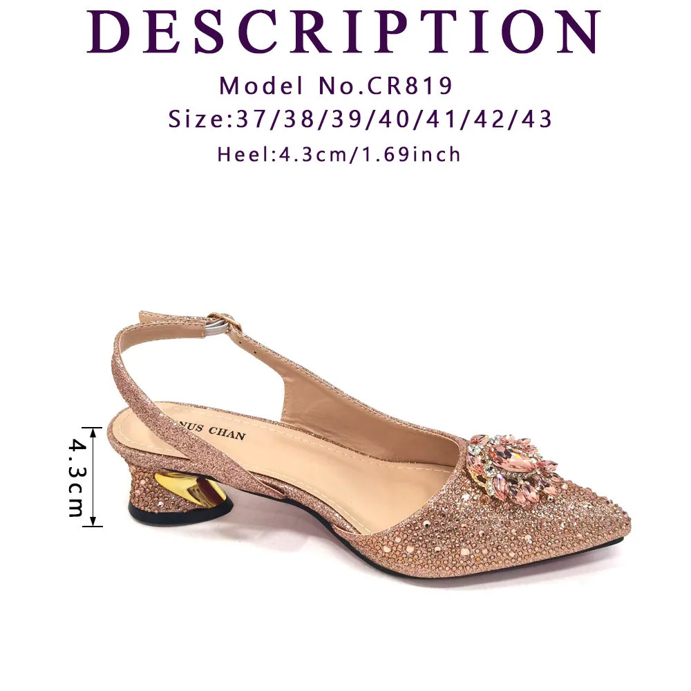 Purple 2024 Italian Design Girly Style Opend Toe Shoes And Bag Full Diamond Decoration with Appliques for Wedding Party