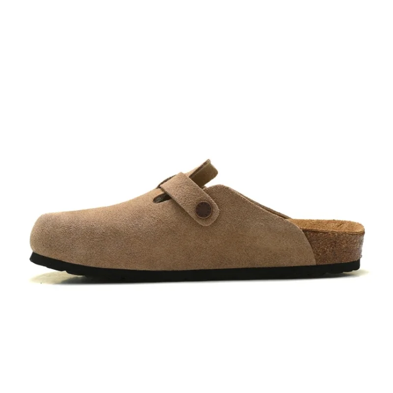 Summer Birken for Men's and Women's Sandals Boston Outdoor Flats Casual Shoes Fashion Leather Buckle Beach Cork Slipper