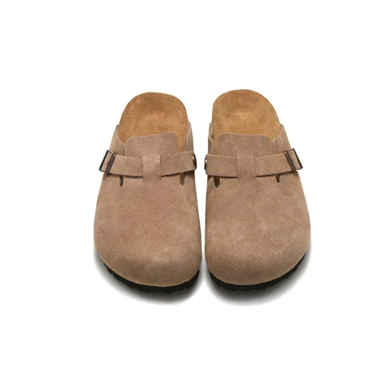 Summer Birken for Men's and Women's Sandals Boston Outdoor Flats Casual Shoes Fashion Leather Buckle Beach Cork Slipper