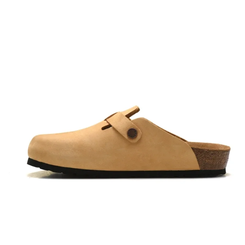 Summer Birken for Men's and Women's Sandals Boston Outdoor Flats Casual Shoes Fashion Leather Buckle Beach Cork Slipper