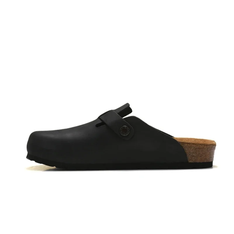 Summer Birken for Men's and Women's Sandals Boston Outdoor Flats Casual Shoes Fashion Leather Buckle Beach Cork Slipper