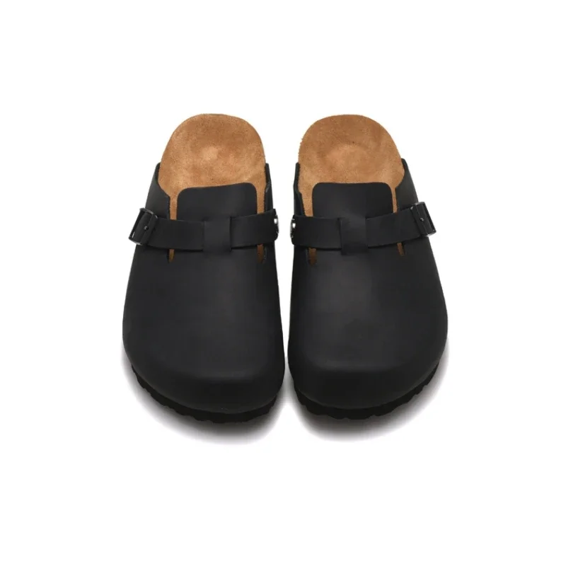 Summer Birken for Men's and Women's Sandals Boston Outdoor Flats Casual Shoes Fashion Leather Buckle Beach Cork Slipper