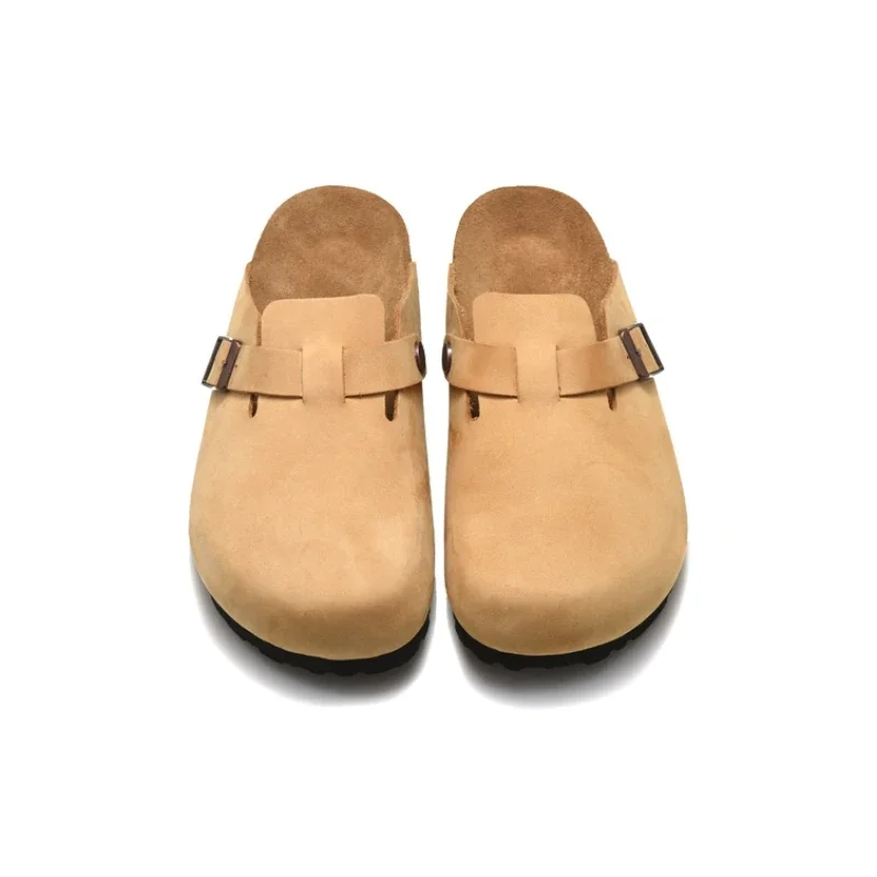 Summer Birken for Men's and Women's Sandals Boston Outdoor Flats Casual Shoes Fashion Leather Buckle Beach Cork Slipper