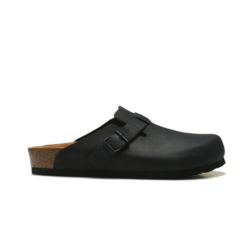 Summer Birken for Men's and Women's Sandals Boston Outdoor Flats Casual Shoes Fashion Leather Buckle Beach Cork Slipper