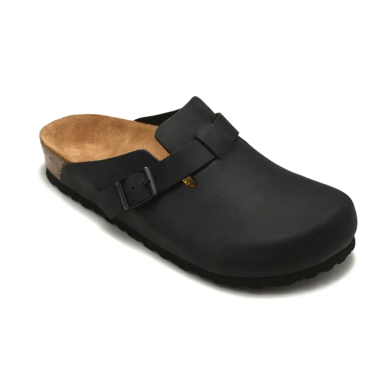 Summer Birken for Men's and Women's Sandals Boston Outdoor Flats Casual Shoes Fashion Leather Buckle Beach Cork Slipper
