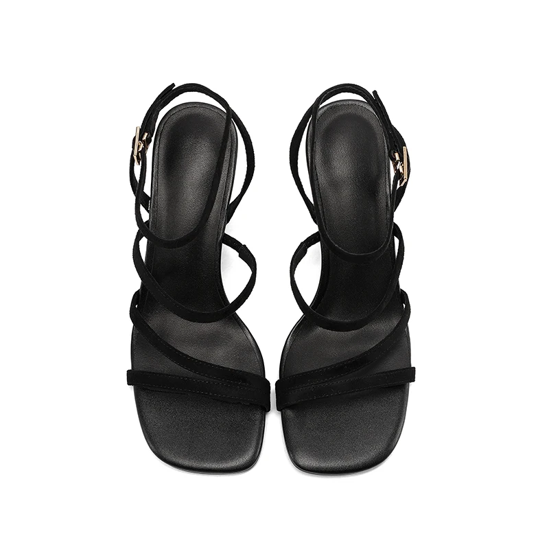 SmallHut New 2026 Trend Ankle Strap Sandals Summer Women Sexy Party High Heel Red Black Light-Yellow Beige Apricot Buckle Sandal