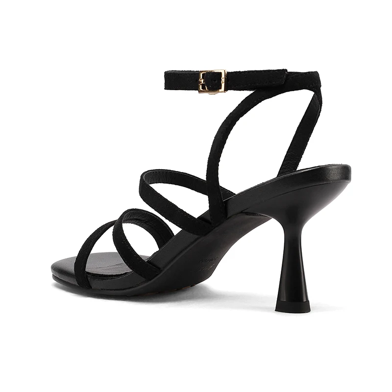 SmallHut New 2026 Trend Ankle Strap Sandals Summer Women Sexy Party High Heel Red Black Light-Yellow Beige Apricot Buckle Sandal