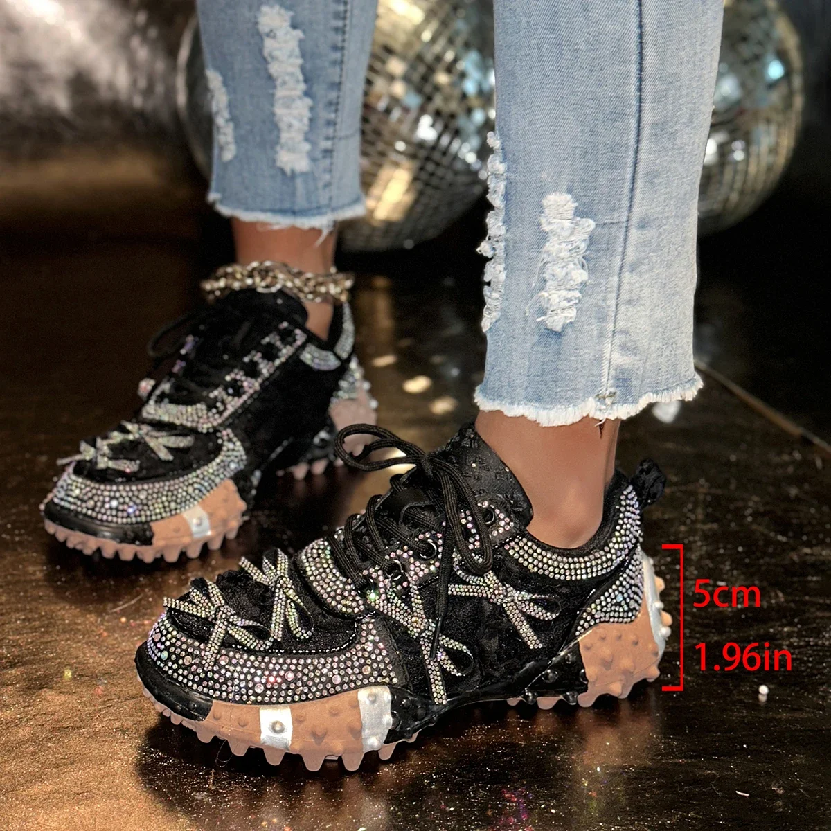 Women's Fluorescence Luxury Sneakers Thick Bottom Comfortable Ladies Outdoors Casual Walking Trainers Couple Vulcanized Shoes