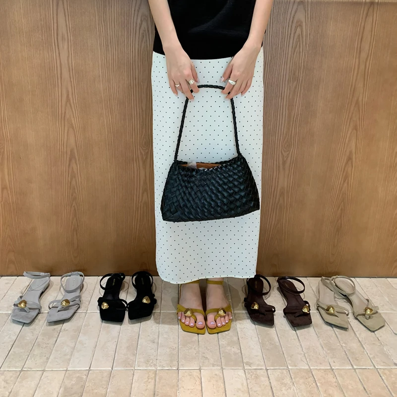 SUOJIALUN 2026 Summer New Brand Women Sandal Fashion Narrow Band Ladies Gladitor Shoes Square Toe Slip On Elegant Outdoor Dress