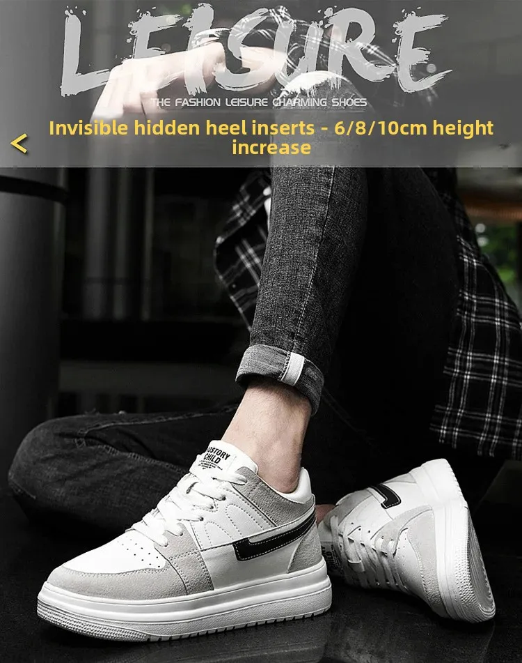 Men Elevator Shoes Heightening Sneakers for Men 4cm 6cm 8cm 10cm Breathable Height Increased Shoes for Man Sports Shoes