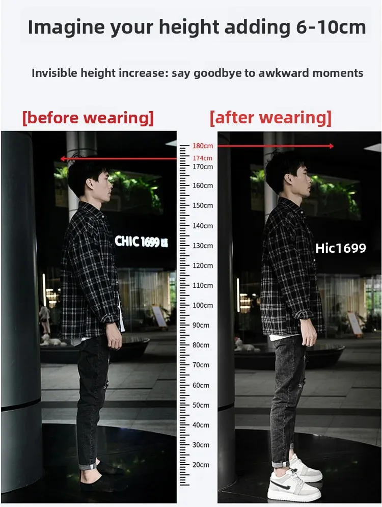 Men Elevator Shoes Heightening Sneakers for Men 4cm 6cm 8cm 10cm Breathable Height Increased Shoes for Man Sports Shoes