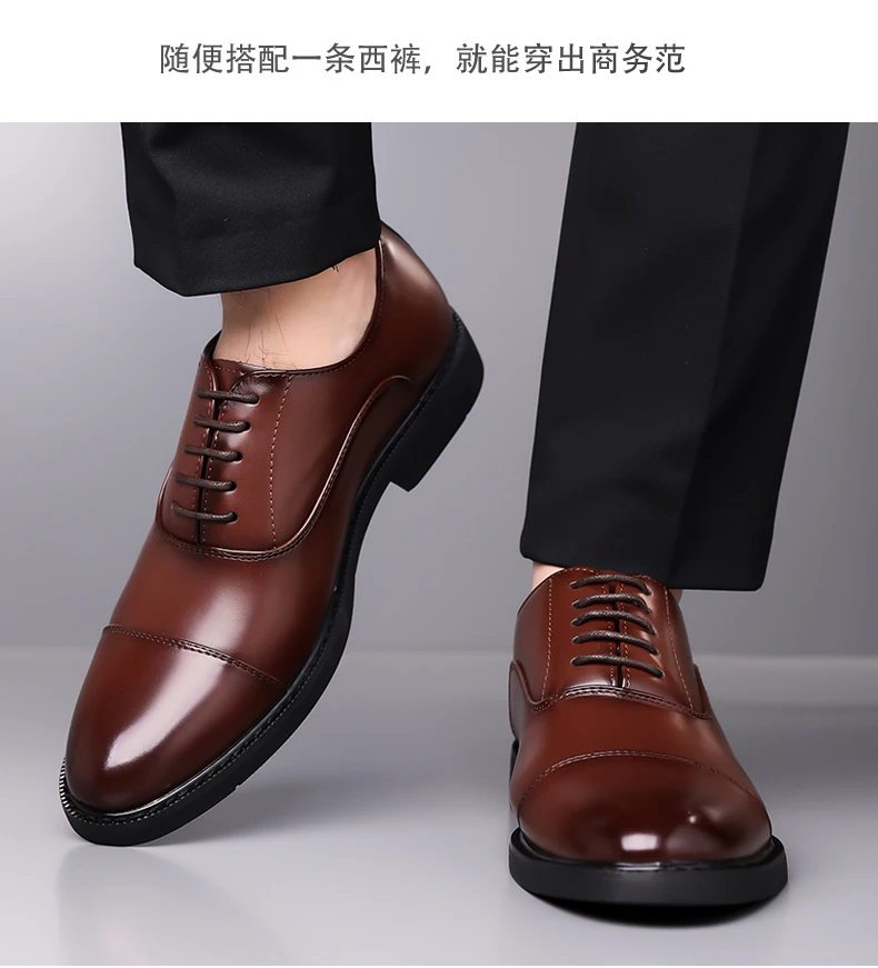 High Quality Men Genuine Leather Shoes Luxury Designer Oxford Shoes Male Business Office Brogue Dress Shoes for Men Wedding Shoe