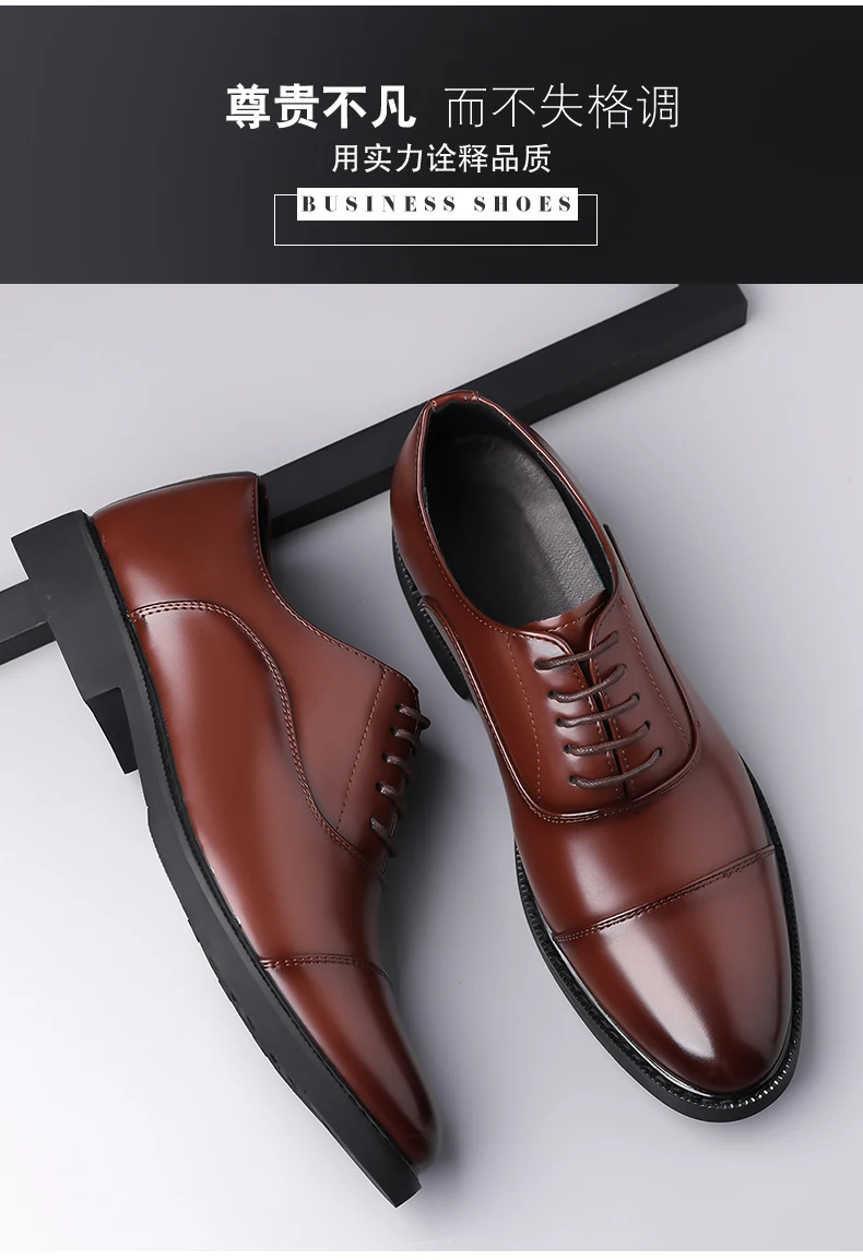 High Quality Men Genuine Leather Shoes Luxury Designer Oxford Shoes Male Business Office Brogue Dress Shoes for Men Wedding Shoe