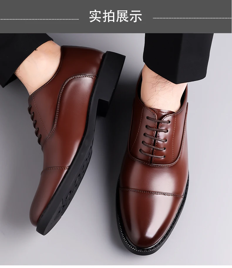 High Quality Men Genuine Leather Shoes Luxury Designer Oxford Shoes Male Business Office Brogue Dress Shoes for Men Wedding Shoe