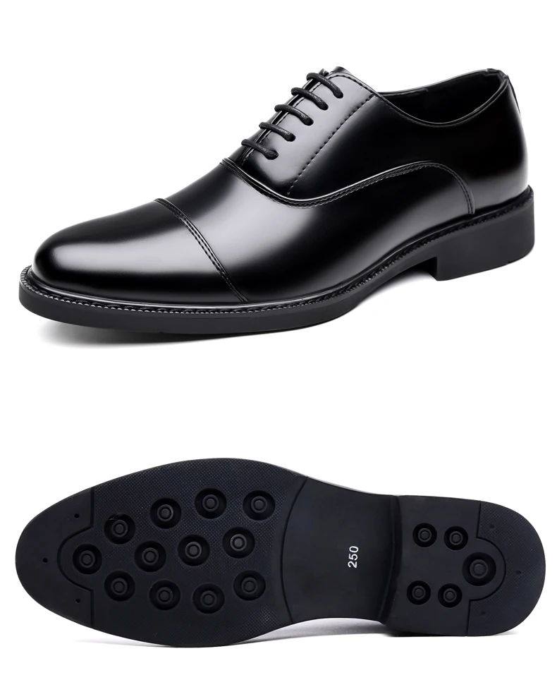 High Quality Men Genuine Leather Shoes Luxury Designer Oxford Shoes Male Business Office Brogue Dress Shoes for Men Wedding Shoe