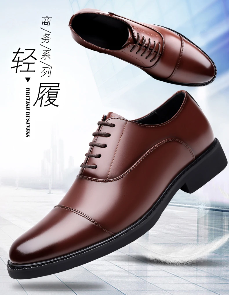 High Quality Men Genuine Leather Shoes Luxury Designer Oxford Shoes Male Business Office Brogue Dress Shoes for Men Wedding Shoe