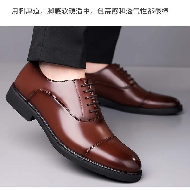 High Quality Men Genuine Leather Shoes Luxury Designer Oxford Shoes Male Business Office Brogue Dress Shoes for Men Wedding Shoe