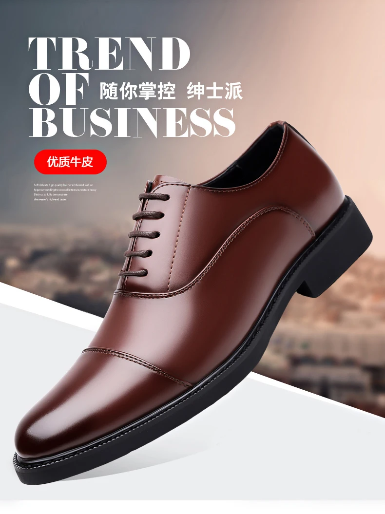 High Quality Men Genuine Leather Shoes Luxury Designer Oxford Shoes Male Business Office Brogue Dress Shoes for Men Wedding Shoe