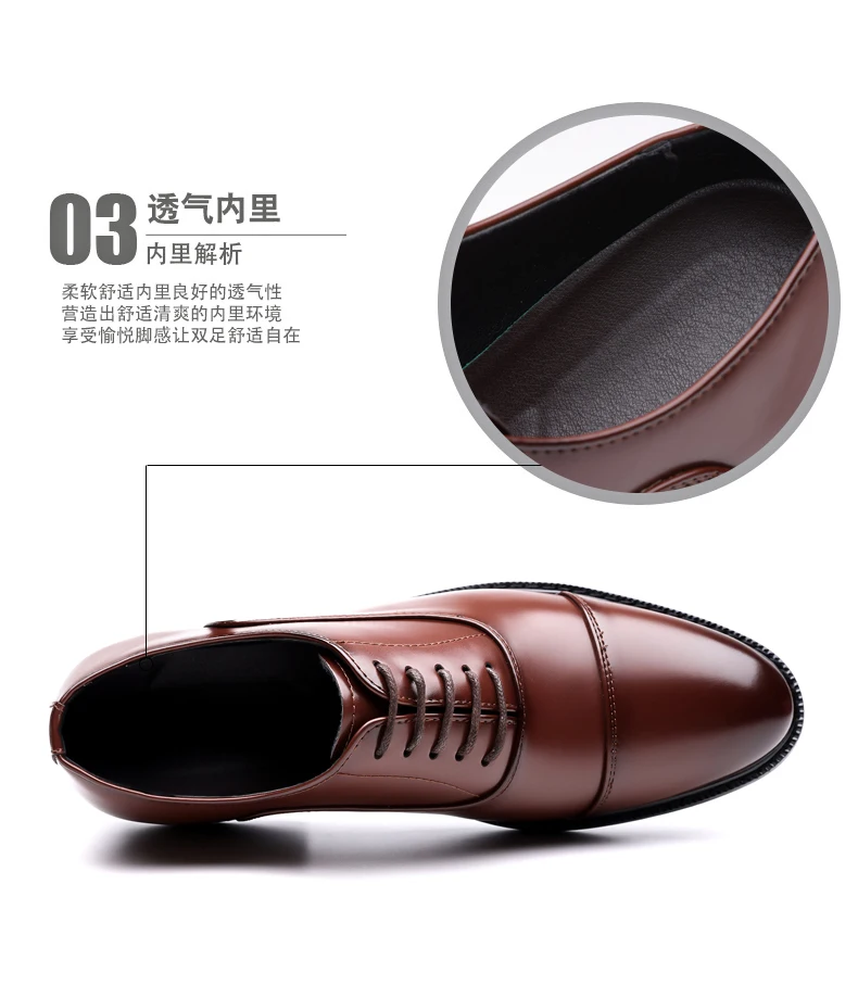 High Quality Men Genuine Leather Shoes Luxury Designer Oxford Shoes Male Business Office Brogue Dress Shoes for Men Wedding Shoe