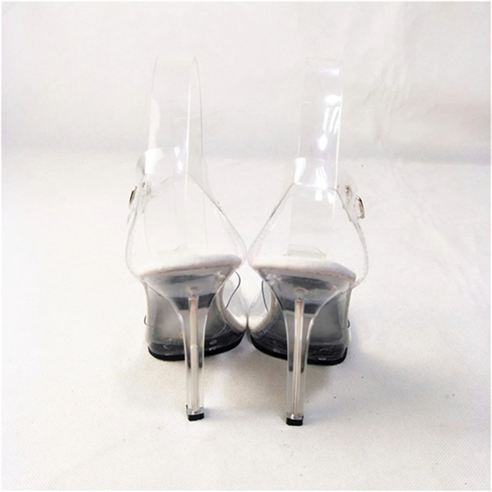 12cm Heel Transparent Bikini Competition Shoes High Heels Slippers for International Bodybuilding Model Standard Footwear